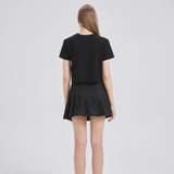 Toxic Berry Cat Croppped T-shirt Nichesou BLACK