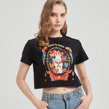 Rainbow Butterfly Wounded Bunny Cropped T-shirt Nichesou