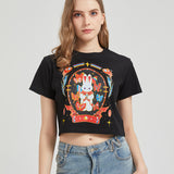 Rainbow Butterfly Wounded Bunny Cropped T-shirt Nichesou