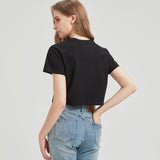 Rainbow Butterfly Wounded Bunny Cropped T-shirt Nichesou
