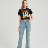 Wonderful Lamp Wounded Bunny Cropped T-shirt Nichesou