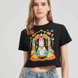 Wonderful Lamp Wounded Bunny Cropped T-shirt Nichesou