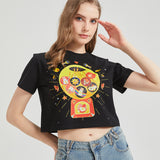 Gachapon Wounded Bunny Cropped T-shirt Nichesou