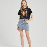 Rose Funeral Wounded Bunny Cropped T-shirt Nichesou