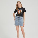 Rose Funeral Wounded Bunny Cropped T-shirt Nichesou