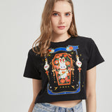 Rose Funeral Wounded Bunny Cropped T-shirt Nichesou