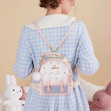 Miffy PU Leather Mini Backpack Pink/Blue