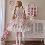 Flower Wedding Princess High Waist Vintage Lolita Dress