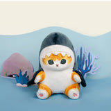 Mofusand Cat in Shark Costume Sitting 8 Inch