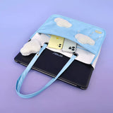 Cloud Sky Daydreamer PU Leather Tote Bag