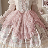 Flower Wedding Princess High Waist Vintage Lolita Dress
