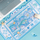 Kawaii Shark Keyboard Gaming Mouse Pad