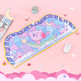 Rainbow Kirby Inspired Keyboard Gaming Mouse Pad