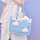 Cloud Sky Daydreamer PU Leather Tote Bag