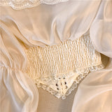 Royal Lace Tie Bustier Top Lolita Shirt