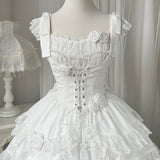 The Sweet White Princess Flounce Hemline Lolita Dress