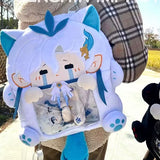Genshin Impact Inspired Neuvillette Wriothesley Plush Ita Backpack