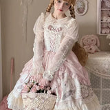 Flower Wedding Princess High Waist Vintage Lolita Dress