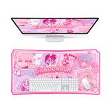 Pink Sailor Moon Inspired Manga Keyboard Gaming Mouse Pad