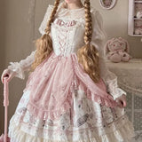 Flower Wedding Princess High Waist Vintage Lolita Dress