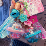Sakura Acrylic Ball Strap Keychain