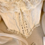 Royal Lace Tie Bustier Top Lolita Shirt