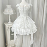 The Sweet White Princess Flounce Hemline Lolita Dress