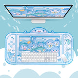 Kawaii Shark Keyboard Gaming Mouse Pad