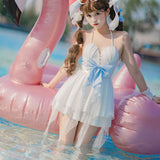 Sea Moon Mermaid Lolita One-Piece Swimwear Dress