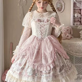Flower Wedding Princess High Waist Vintage Lolita Dress