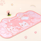 Sakura Cat Keyboard Gaming Mouse Pad