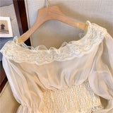 Royal Lace Tie Bustier Top Lolita Shirt