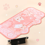 Sakura Cat Keyboard Gaming Mouse Pad