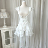 The Sweet White Princess Flounce Hemline Lolita Dress