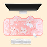 Sakura Cat Keyboard Gaming Mouse Pad