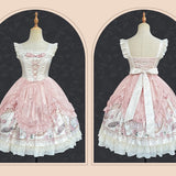 Flower Wedding Princess High Waist Vintage Lolita Dress