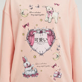 Lovely Bunny and Lamb Sweatshirt COTTON Nichesou