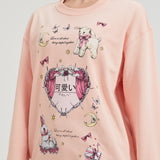 Lovely Bunny and Lamb Sweatshirt COTTON Nichesou