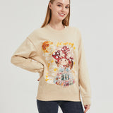 Mushroom Rabbit Under the Moon Sweatshirt COTTON Nichesou