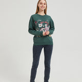 Girl with Forest Rabbit Sweatshirt COTTON Nichesou