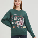 Girl with Forest Rabbit Sweatshirt COTTON Nichesou