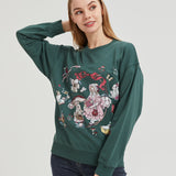 Girl with Forest Rabbit Sweatshirt COTTON Nichesou