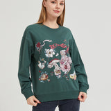 Girl with Forest Rabbit Sweatshirt COTTON Nichesou