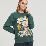 Harvest Rabbit Knitting Sweatshirt COTTON Nichesou