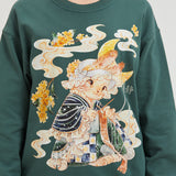 Harvest Rabbit Knitting Sweatshirt COTTON Nichesou