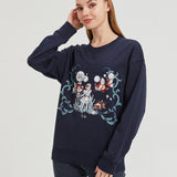 Girl with Fish Under the Sea Sweatshirt COTTON Nichesou