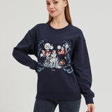 Girl with Fish Under the Sea Sweatshirt COTTON Nichesou