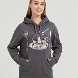 Knife and Fork Teacup Girl Hoodie COTTON Thin Nichesou