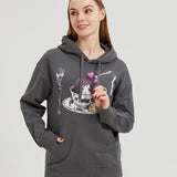 Knife and Fork Teacup Girl Hoodie COTTON Thin Nichesou