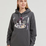 Knife and Fork Teacup Girl Hoodie COTTON Thin Nichesou